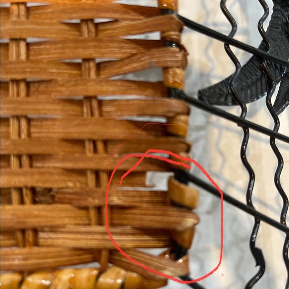 Metal and wicker basket - Picture 8 of 11